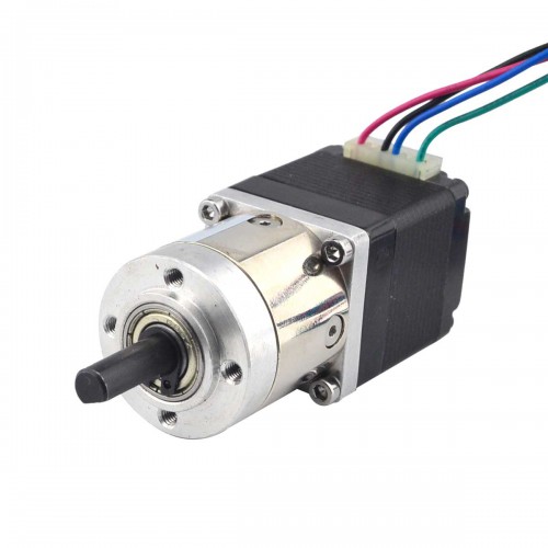 Nema 11 Dual Shaft Geared Stepper Motor (Hollow Rear Shaft) with 5:1 Planetary Gearbox