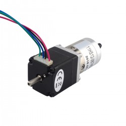 Nema 11 Dual Shaft Geared Stepper Motor (Hollow Rear Shaft) With 27:1 Planetary Gearbox