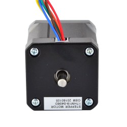 Nema Size 17 Dual Shaft Stepper Motor 17HM19-0406D 12V 0.9 deg 32Ncm 6 Wires