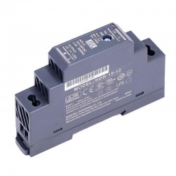 MeanWell HDR-15-12 Ultra Slim Step Shape DIN Rail Power Supply 12VDC 15W 1.25A