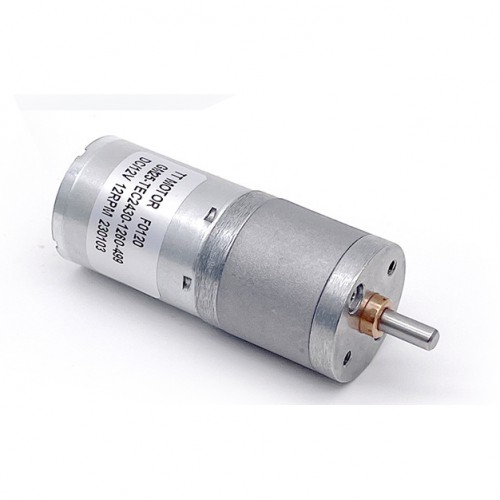 2Pcs Φ25mm 12V/24V Brushed DC Gearmotor GM25-TEC2430 with Spur Gearbox Ratio 4~499 0.2-5kg.cm