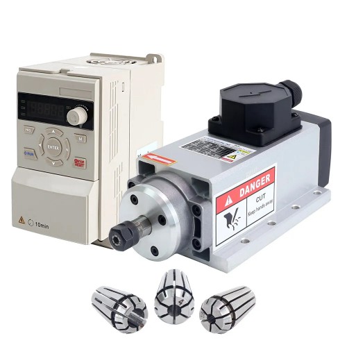 1.5KW CNC Air Cooled Spindle Motor 400Hz ER11+ 2HP VFD Variable Frequency Drive Inverter Kit VSK-ASL1.5B