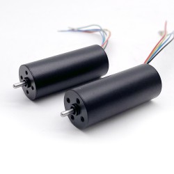 2Pcs Φ16mm 12/24V Brushless Coreless DC Motor TBC1640 0.05kg.cm 2.7W-7.6W Shaft 2mm