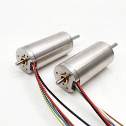 2Pcs Φ30mm 24V/48V Dual Shaft Brushless Coreless DC Motor TBC3067 0.973kg.cm/0.9kg.cm 160W