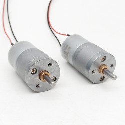 2Pcs Φ25mm 6V/12V Brushed DC Gearmotor PMDC Motor GM25-320SH with Reduction Ratio 4~499 Spur Gearbox