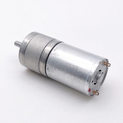 2Pcs Φ24.4mm 6V/12V High Torque Brushed Reduction DC Motor PMDC Motor GM25-370CA with Spur Gearbox