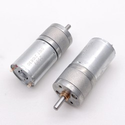 2Pcs Φ24.4mm 6V/12V High Torque Brushed  Reduction DC Motor PMDC Motor GM25-370CA with  Spur Gearbox