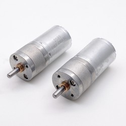 2Pcs Φ24.4mm 6V/12V High Torque Brushed  Reduction DC Motor PMDC Motor GM25-370CA with  Spur Gearbox