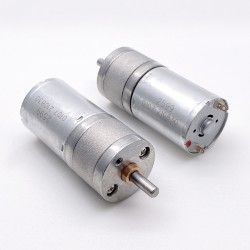 2Pcs Φ24.4mm 6V/12V High Torque Brushed  Reduction DC Motor PMDC Motor GM25-370CA with  Spur Gearbox