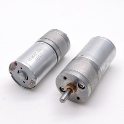 2Pcs Φ24.4mm 6V/12V High Torque Brushed  Reduction DC Motor PMDC Motor GM25-370CA with  Spur Gearbox