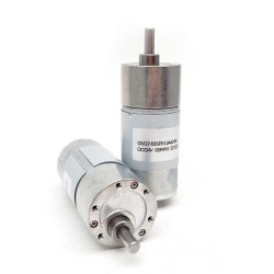 2Pcs Φ37mm 12V/24V Brushed DC Gearmotor GM37-555 with Reduction Ratio 6~810 Spur Gearbox