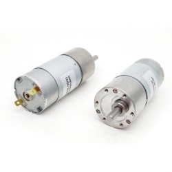 2Pcs Φ37mm 12V/24V Brushed DC Gearmotor GM37-555 with Reduction Ratio 6~810 Spur Gearbox