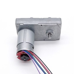 2Pcs 12V/24V Brushed DC Gearmotor GM100F-555PM PMDC Motor with Reduction Ratio 60~365 Rectangular Spur Gearbox