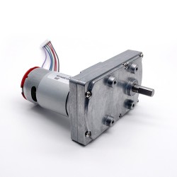 2Pcs 12V/24V Brushed DC Gearmotor GM100F-555PM PMDC Motor with Reduction Ratio 60~365 Rectangular Spur Gearbox