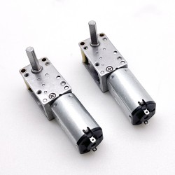 2Pcs 6V/12V Mini DC Worm Gear Motor 0.3W Shaft 4mm With 90 Degree Output Shaft Worm Gearbox