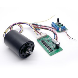 2Pcs 12V/24V Brushless DC Motor + BLDC Motor Drive Kit TEC4266 500g.cm 21/24W 4500RPM