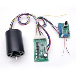 2Pcs 12V/24V Brushless DC Motor + BLDC Motor Drive Kit TEC4266 500g.cm 21/24W 4500RPM