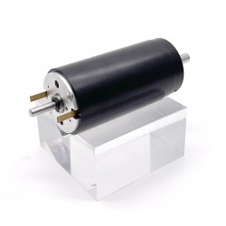 2Pcs Φ40mm 12V/24V Dual Shaft DC Coreless Brushed Motor TDC3571 2000g.cm Shaft 6mm/4mm