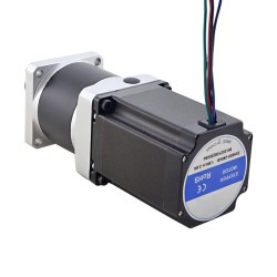 Nema 23 Geared Stepper Motor with 10:1/20:1/50:1 Planetary Gearbox Output Shaft Φ14mm Key-way