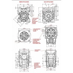 NMRV050 Worm Gear Reducer Gearbox Ratio 5:1/10:1/20:1 Fit Nema 42 Stepper Motor