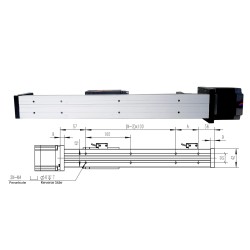 Linear Slide Rail Linear Ball Screw Actuator FSL40 50-1000mm with Nema 23 Stepper Motor