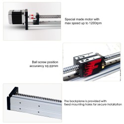 Linear Slide Rail Linear Ball Screw Actuator FSL40  50-1000mm with Nema 23 Stepper Motor