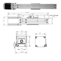 Linear Guide Linear Module Ball Screw for CNC Linear Stage FSK40J 50-1000mm with Nema 23 Stepper Motor