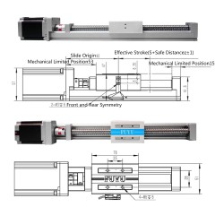 Linear Guide Linear Module Ball Screw for CNC Linear Stage FSK40J 50-1000mm with Nema 23 Stepper Motor