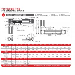 Linear Guide Linear Stage Table Belt Drive FPB60 with Nema 24 Stepper Motor for CNC