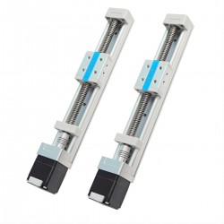 2Pcs FSK30J Mini Linear Slide Rail Linear Guide Ball Screw Linear Actuator with Nema 11 Stepper Motor