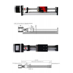 Linear Ball Ccrew Actuator CNC Linear Guide Stage FSL40 500mm With Nema 23 Stepper Motor