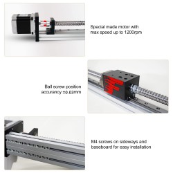 Linear Ball Ccrew Actuator CNC Linear Guide Stage FSL40 500mm With Nema 23 Stepper Motor