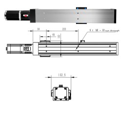 Double Guide Rails Ball Screw Linear Stage Module FSK80 Linear Actuator 100-1000mm with NEMA24 Stepper Motor