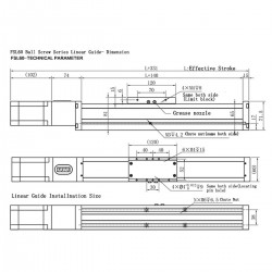 Linear Ball Screw Rail Guide CNC Slide Stage Actuator Table FS60 with Nema 24 Stepper Motor