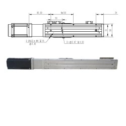 Double Rail Linear Module Linear Guide Actuator FCH60 50-1000mm with 400W Servo Motor