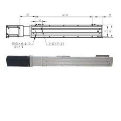 Double Rail Linear Module Linear Guide Actuator FCH90 50-1100mm with 750W Servo Motor