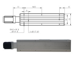 Double Rail Linear Module Linear Guide Actuator FCH140 50-1250mm with 1000W Servo Motor