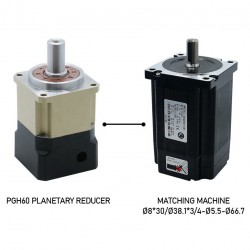 PGH60 Series Helical Planetary Gearbox Max.Ratio 100:1 PGH60-L2SW-SERVO Backlash 8 Arc-min for Nema 23,24 Servo Motor