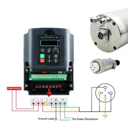 Water Cooled CNC Spindle Motor SMCU002873 5.5KW 220V/380V 24000RPM ER25 Collet