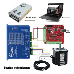 Nema34 Close Loop Stepper Motor Kit 86HB250-82B-HBS86 (No Brake) 1.8deg 4.5N.m with HBS86 Driver