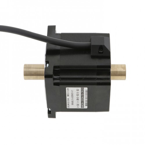 Hollow Shaft Nema 34 Stepper Motor OK86DL76-Q30H20-C1 Bipolar 1.8 Deg 4.5 Nm 6.0A 2.1V Dual Shaft 4 Wires