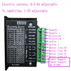 TB6600 Motor Driver Controller 9-40VDC 4A 2 Phase for NEMA 17, 23, 24 Stepper Motor