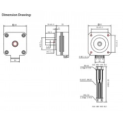 OUKEDA NEMA17 Stepper Motor 17HS4023 1.8 Deg 14 Ncm 1A For 3D Printer & Titan Extruder