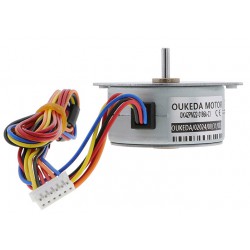 Oukeda PM42 Permanent Magnet Stepper Motor OK42PM22-0186A-C1 7.5 Deg 4.90Ncm 12V 6 Wires