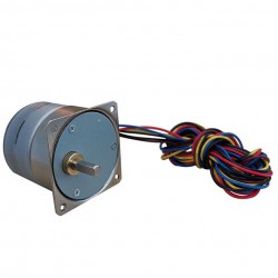 Oukeda Permanent Magnet PM Stepper Motor 7.5 Deg 24V 4 Phase with 10:1/30:1/50:1/75:1/120:1 Gearbox