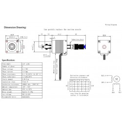 Oukeda Nema 11 Stepper Motor OK28FD33DL-ZC-SX for SMT Placement Machine 1.8 Deg 6Ncm 2 Phase with Cushioning Nozzle