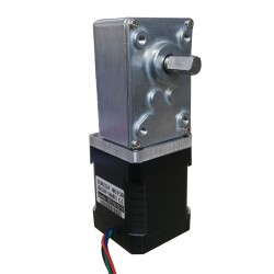 Oukeda Nema 17 Worm Gearbox Stepper Motor with 17:1/30:1/50:1/75:1/100:1/290:1/500:1 Worm Gearbox