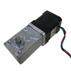 Oukeda Nema 17 Worm Gearbox Stepper Motor with 17:1/30:1/50:1/75:1/100:1/290:1/500:1 Worm Gearbox