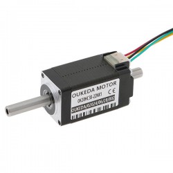 Hollow Shaft Nema 8 Stepper Motor OK20HC38-22NK1 Bipolar 1.8 Deg 3.13Ncm 0.6A 5.4V 2 Phase Dual Shaft