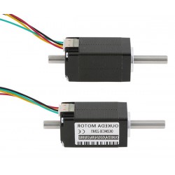 Hollow Shaft Nema 8 Stepper Motor OK20HC38-22NK1 Bipolar 1.8 Deg 3.13Ncm 0.6A 5.4V 2 Phase Dual Shaft